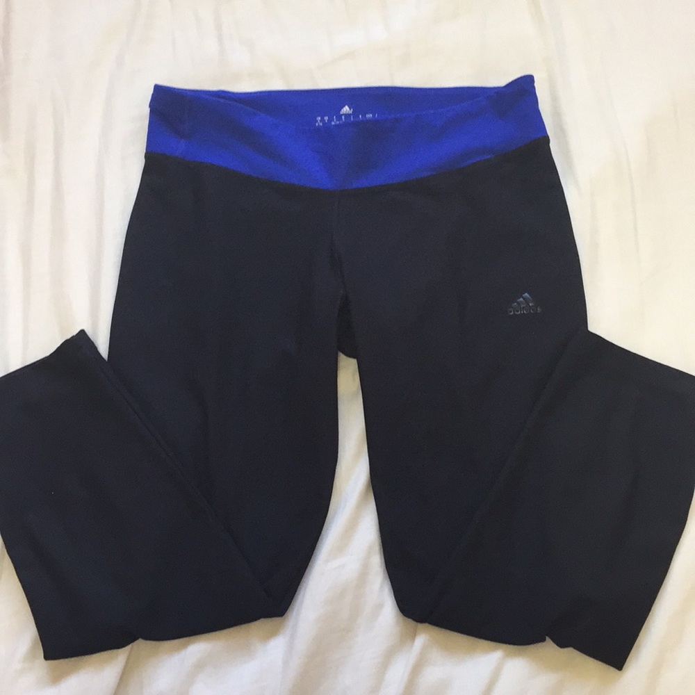 Black adidas cropped workout leggings